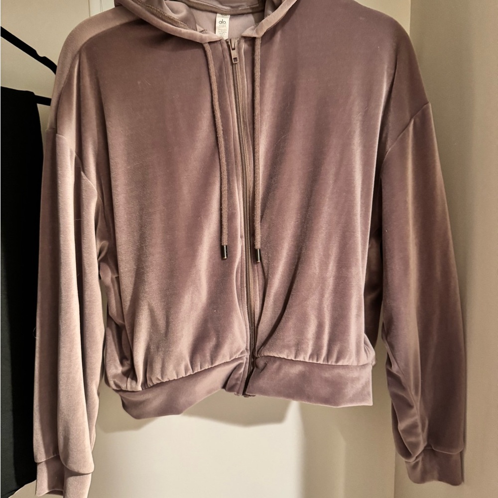 ALO velour zip up